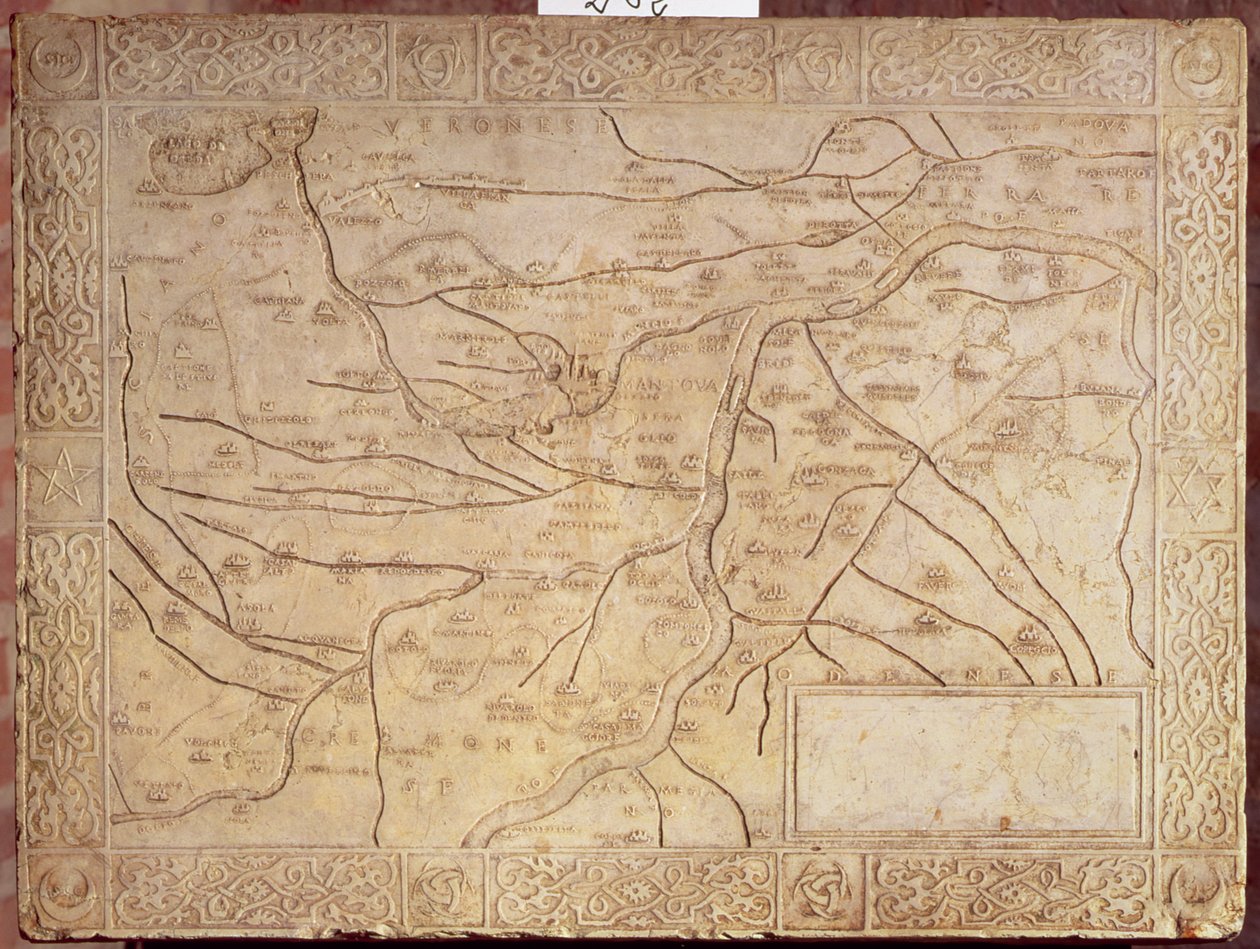 Map of the Mantuan territory, carved in low relief (marble) 作者 不明