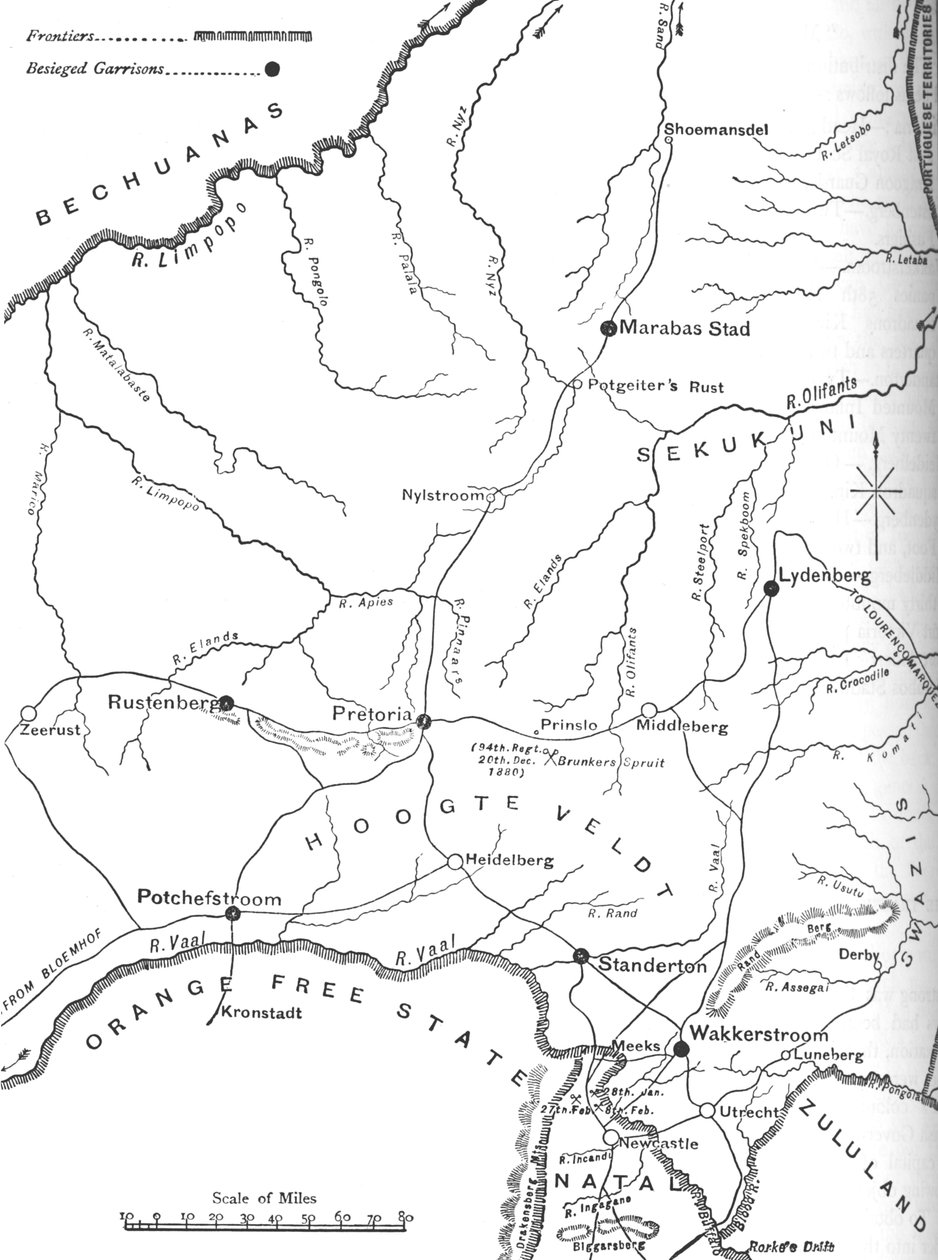 德兰士瓦的战争剧院地图，c1880 作者 不明