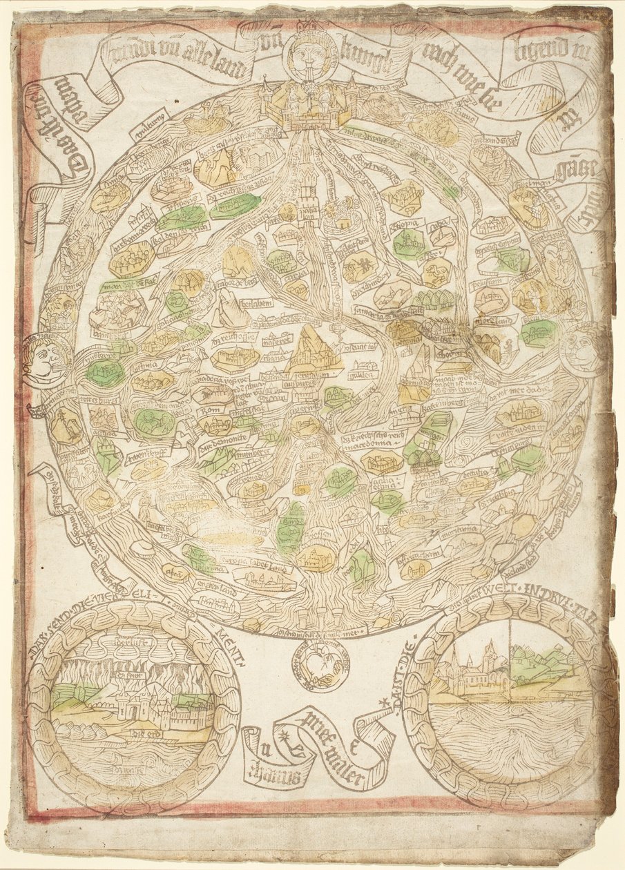 世界地图，约1480年。 作者 不明