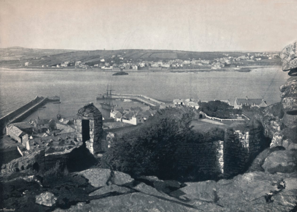 Marazion-一般视图，显示港口，1895年 作者 不明