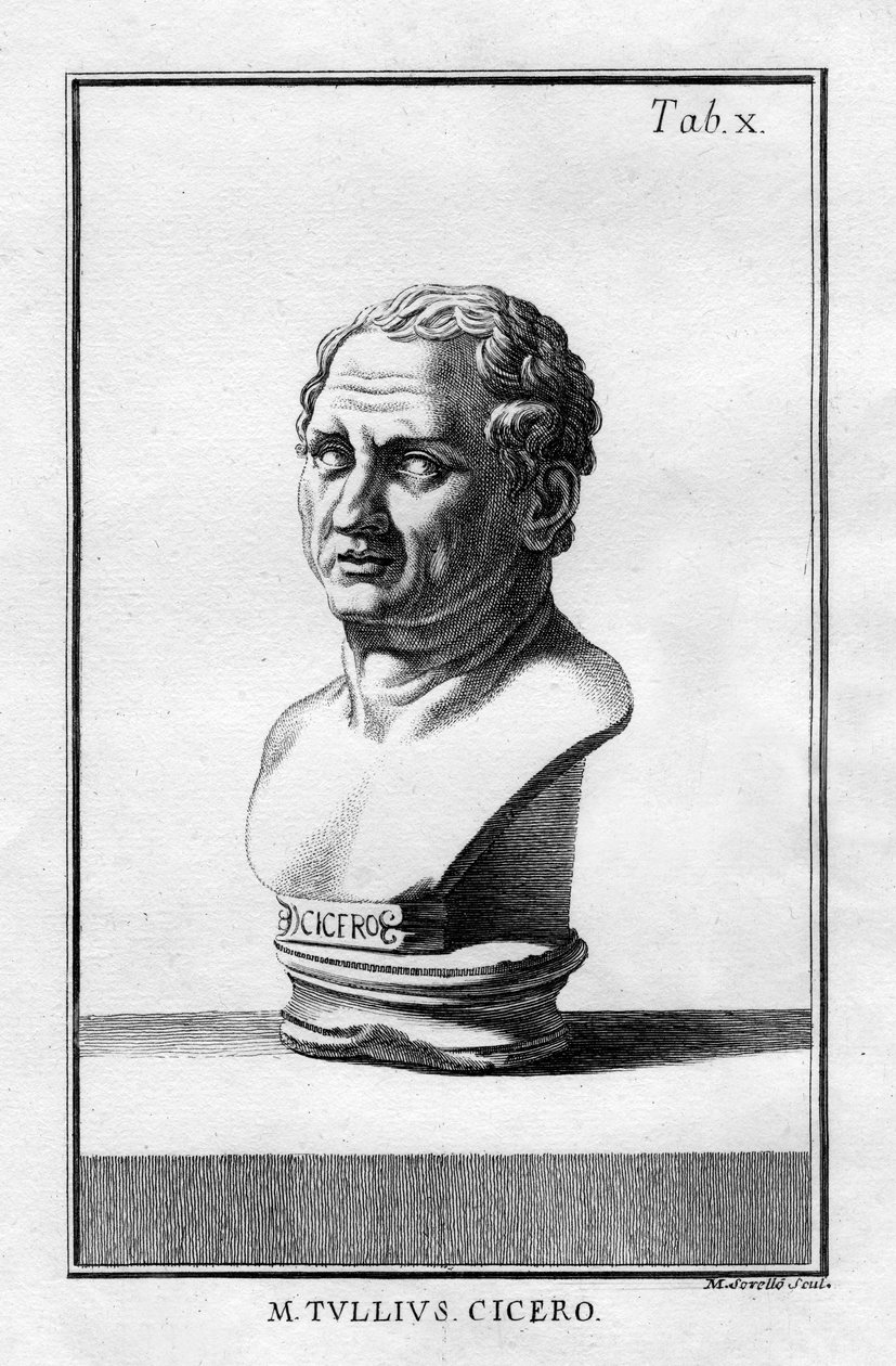 马库斯·图利乌斯·西塞罗（Marcus Tullius Cicero），罗马学者，公元前一世纪的作家和政治家 作者 不明