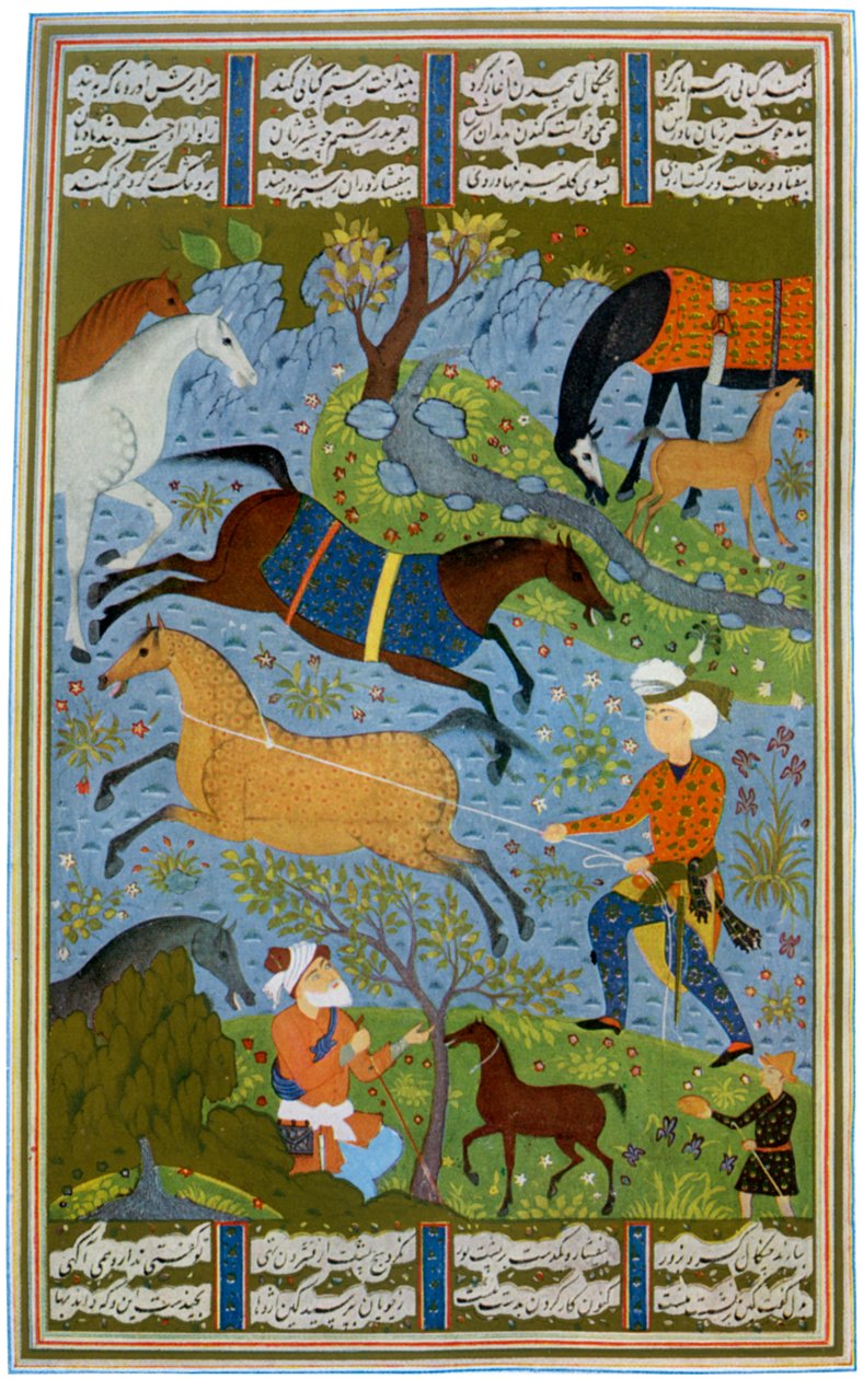 母马和小马驹，波斯，10世纪，1938年 作者 不明