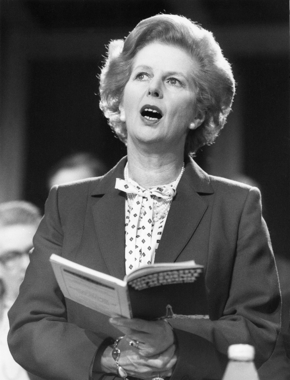 玛格丽特·撒切尔 (Margaret Thatcher)，英国政治家，1980 年代 作者 不明
