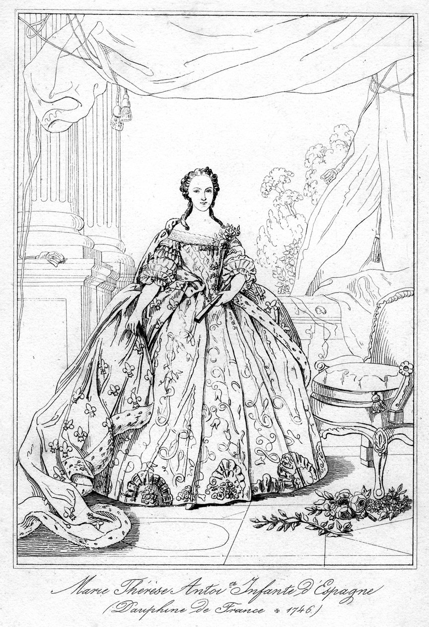 西班牙的玛丽亚·特雷莎（Maria-Teresa），西班牙国王菲利普五世（Philip V）的女儿，1726-1746年 作者 不明
