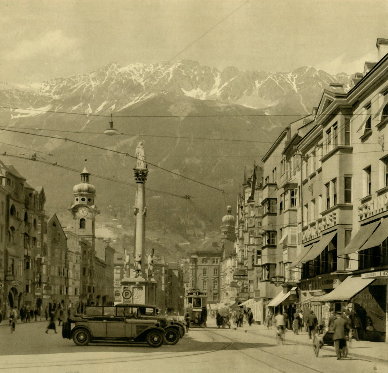 Maria-Theresien-Strasse，因斯布鲁克，蒂罗尔，奥地利，c1935年。 作者 不明