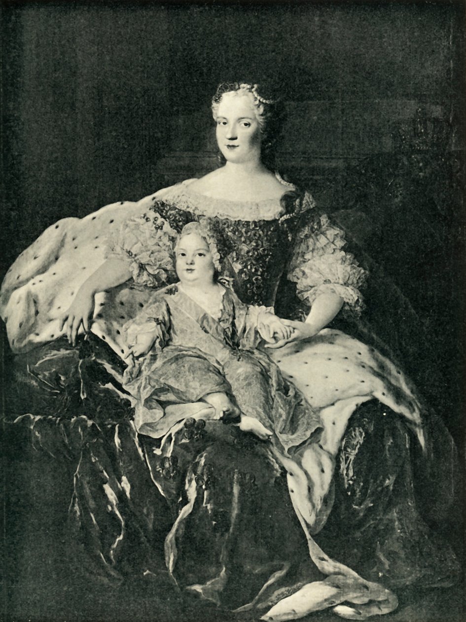 玛丽亚·莱斯钦斯基（Maria Leszczynska）和多芬（Dauphin），摄于1903年，约1730年。 作者 不明