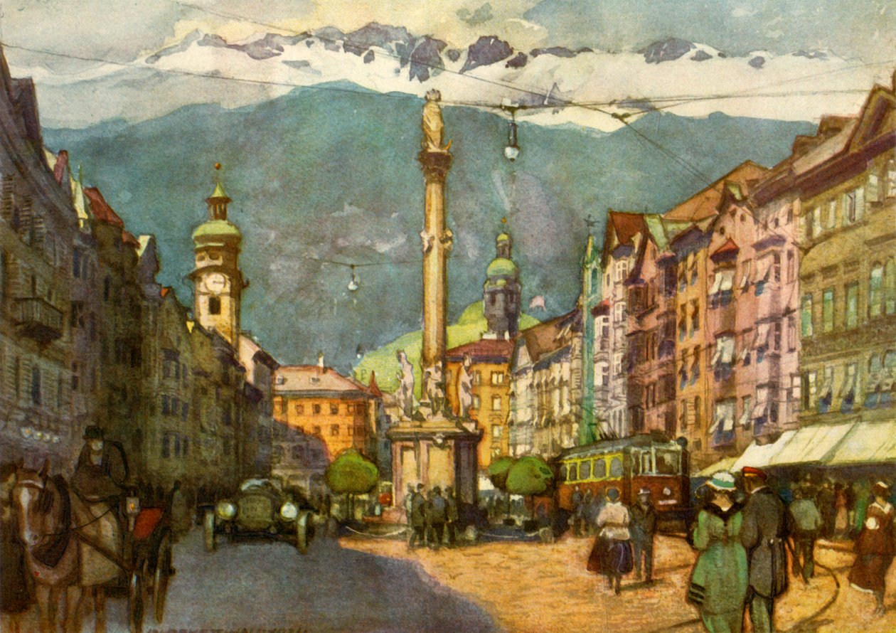 玛丽亚·特蕾丝大街（Maria Theresienstrasse），约建于1929年。 作者 不明