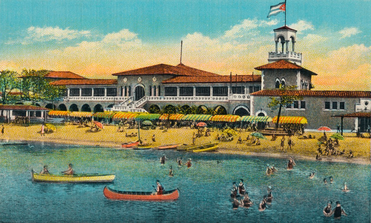 古巴哈瓦那马里亚纳奥沐浴海滩，约建于1910年 作者 不明