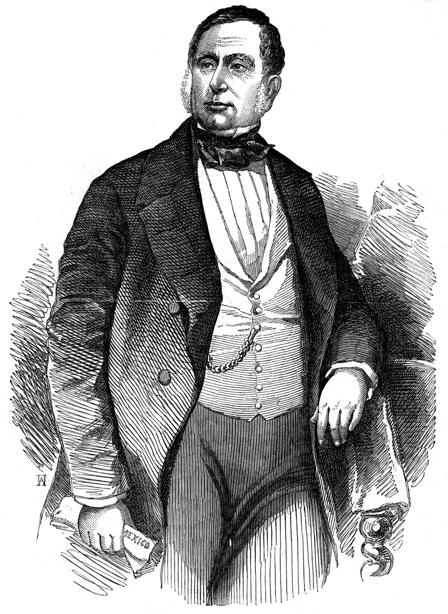 马里亚诺·阿里斯塔（Mariano Arista），墨西哥将军和政治家，1853年 作者 不明