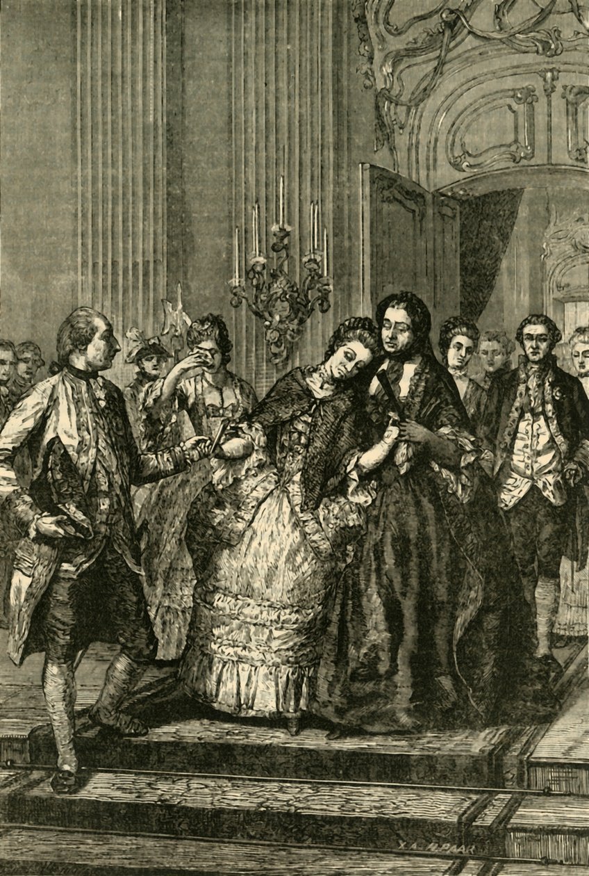 玛丽·安托瓦内特（Marie Antoinette）离开母亲，1770年，1890年。 作者 不明