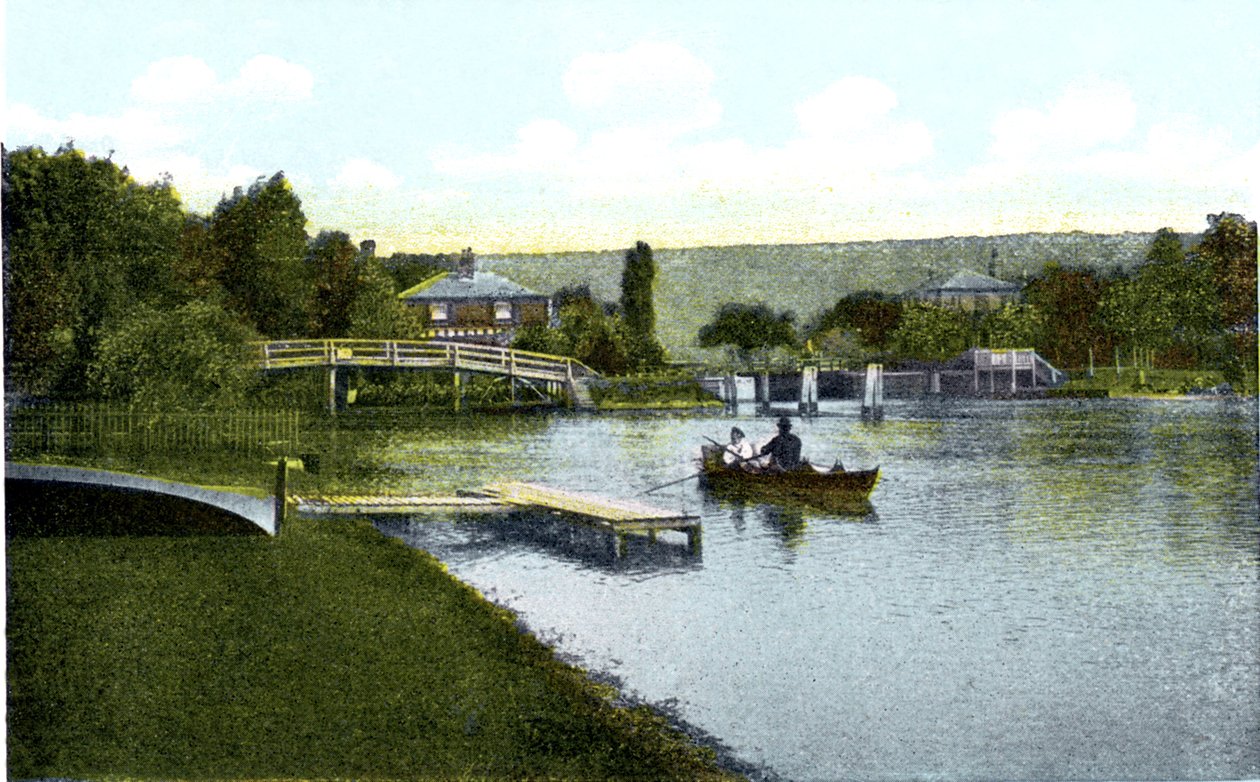 Marlow Lock，白金汉郡，二十世纪 作者 不明