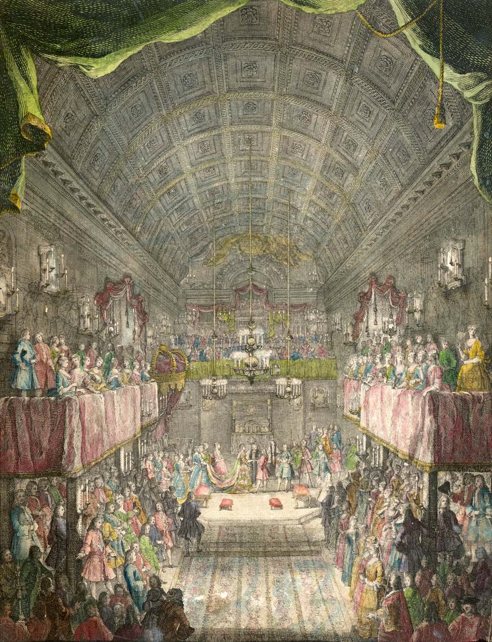 皇家公主安妮和奥兰治王子威廉的婚礼，伦敦圣詹姆斯宫，1734年 作者 不明