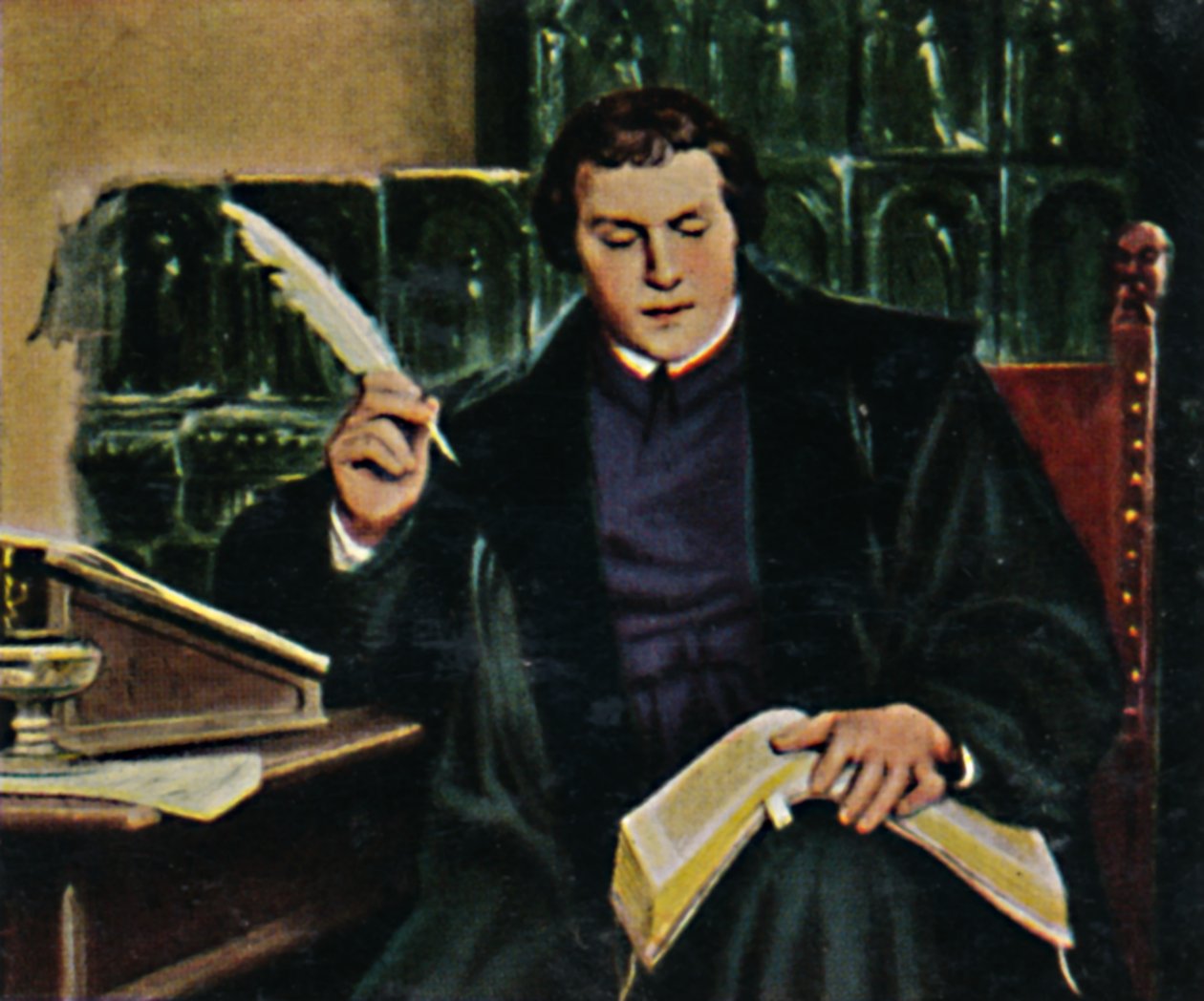 马丁·路德（Martin Luther）1483-1546。 -1934年Thumann绘画。 作者 不明