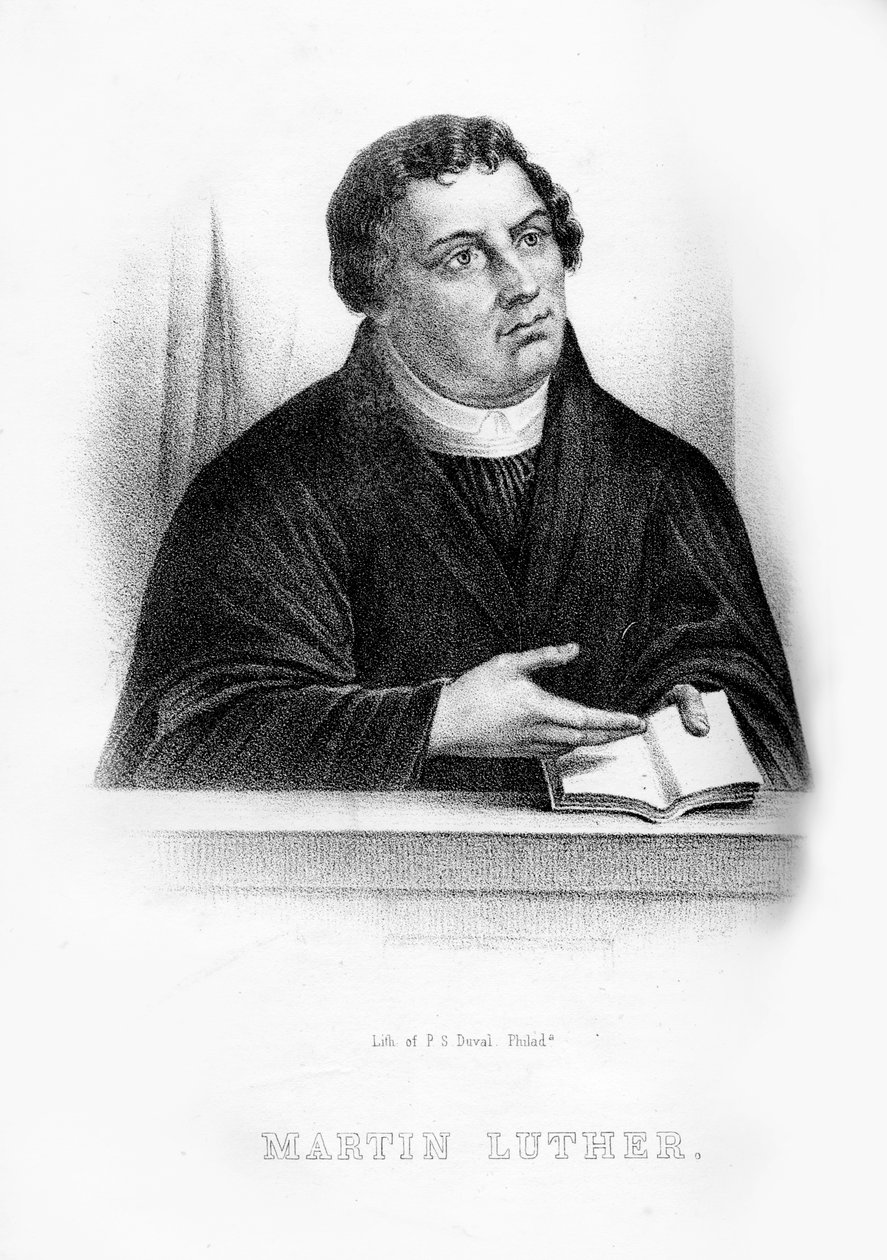 马丁·路德（Martin Luther），德国神学家，奥古斯丁修士和教会改革者，1854年 作者 不明