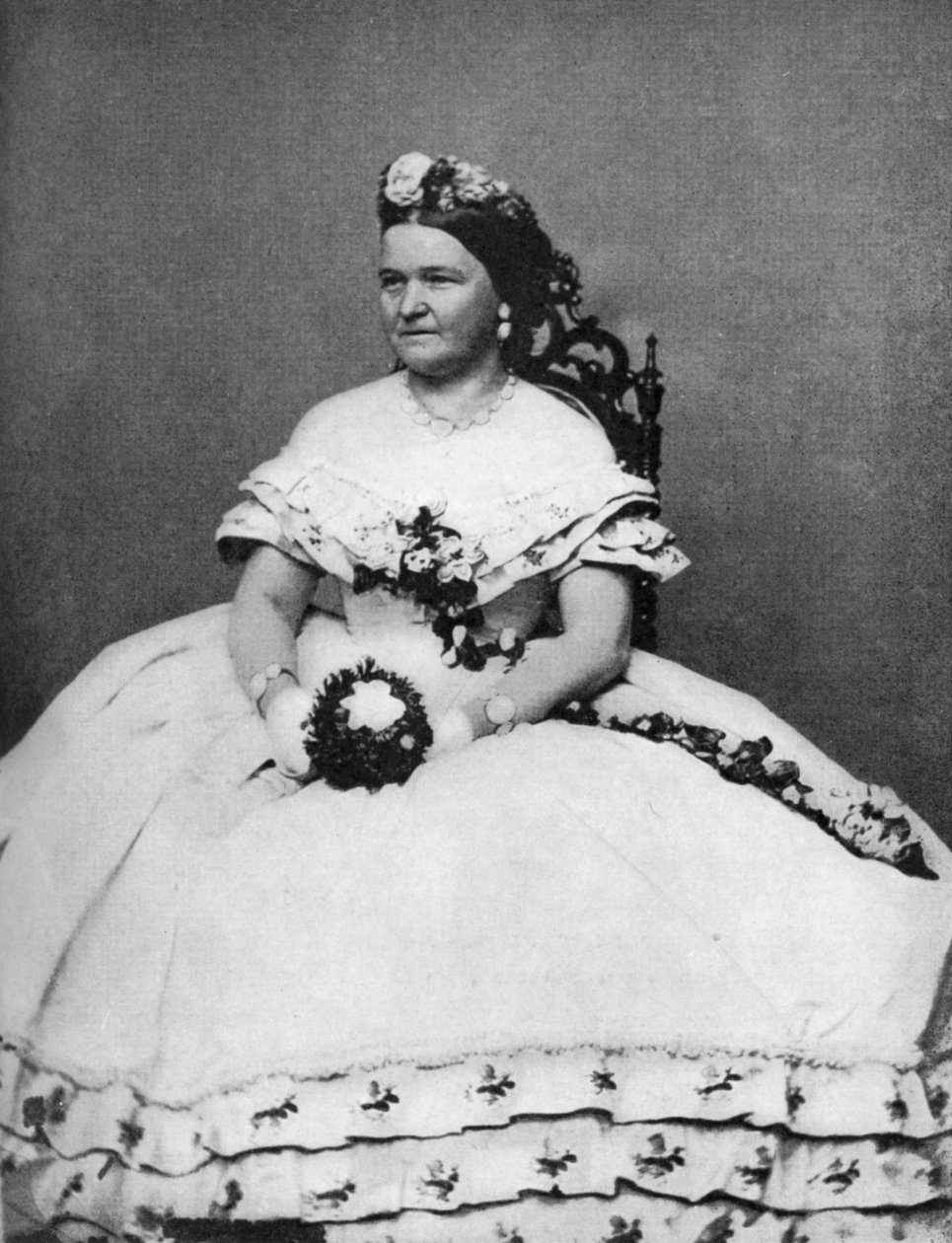 玛丽·托德·林肯（Mary Todd Lincoln），亚伯拉罕·林肯总统的妻子，c1860年代，1908年 作者 不明