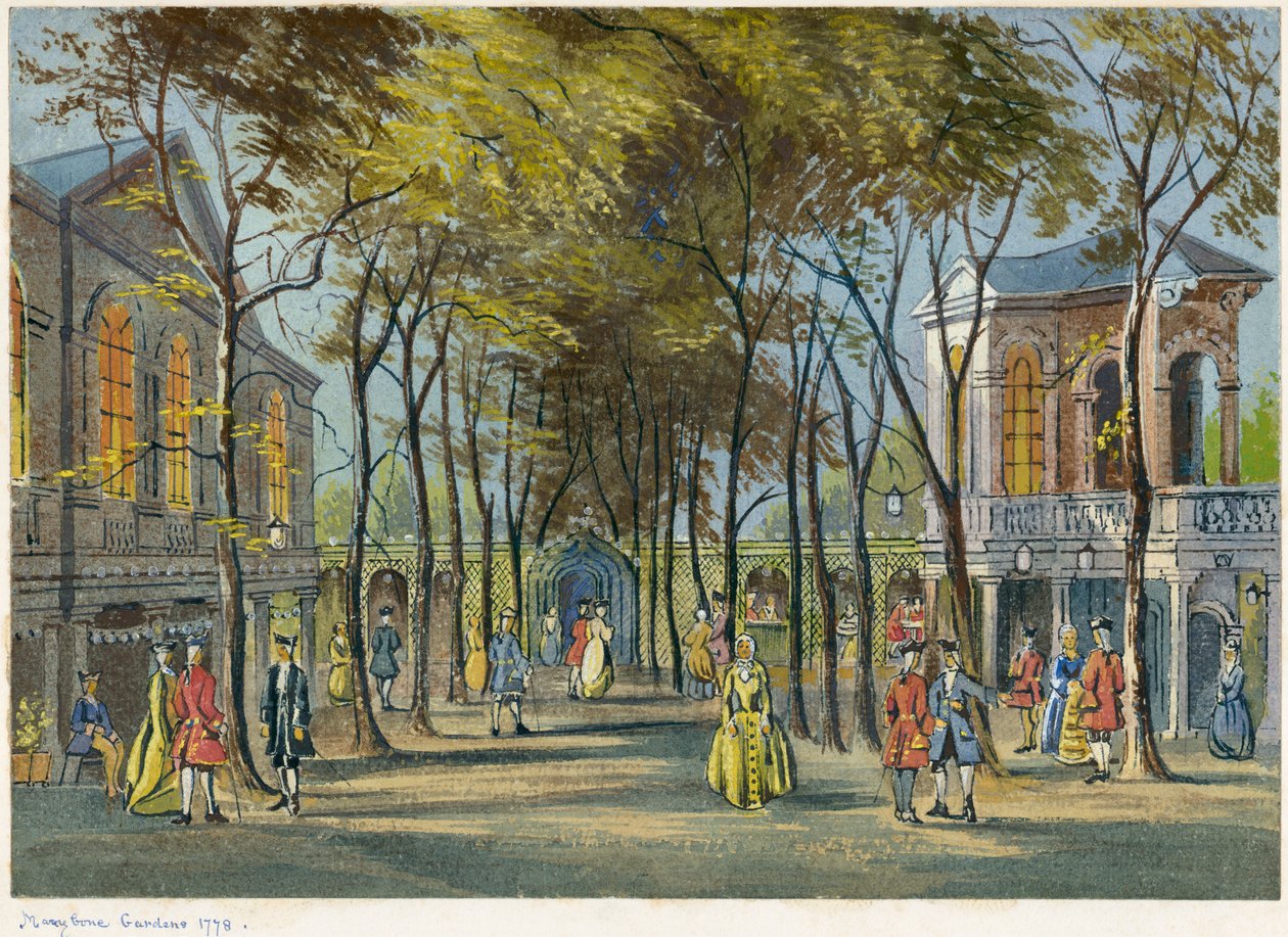 玛丽波恩花园，伦敦，1778年 作者 不明
