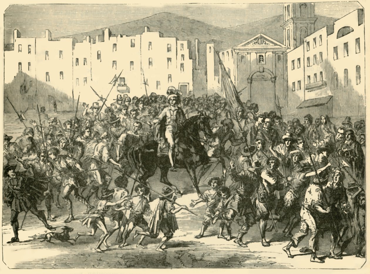 Masaniello Haranguing那不勒斯的民众，1647年7月7日， 作者 不明