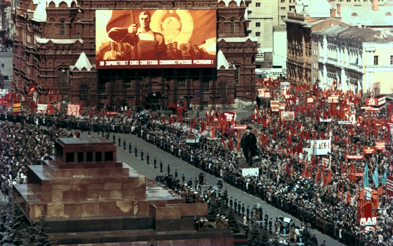 劳动节游行，红场，莫斯科，1972年 作者 不明
