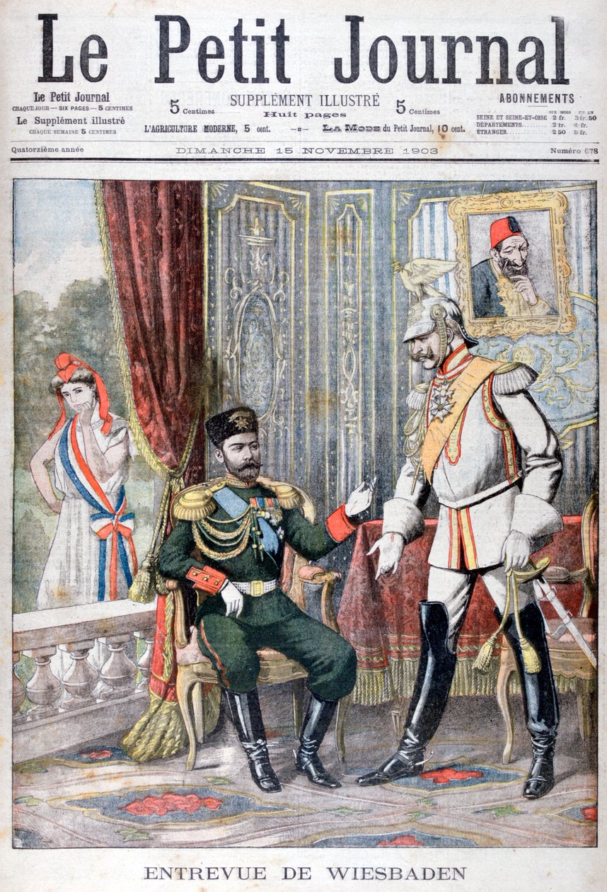 沙皇尼古拉斯二世和威廉二世皇帝会议，1903年，德国威斯巴登 作者 不明