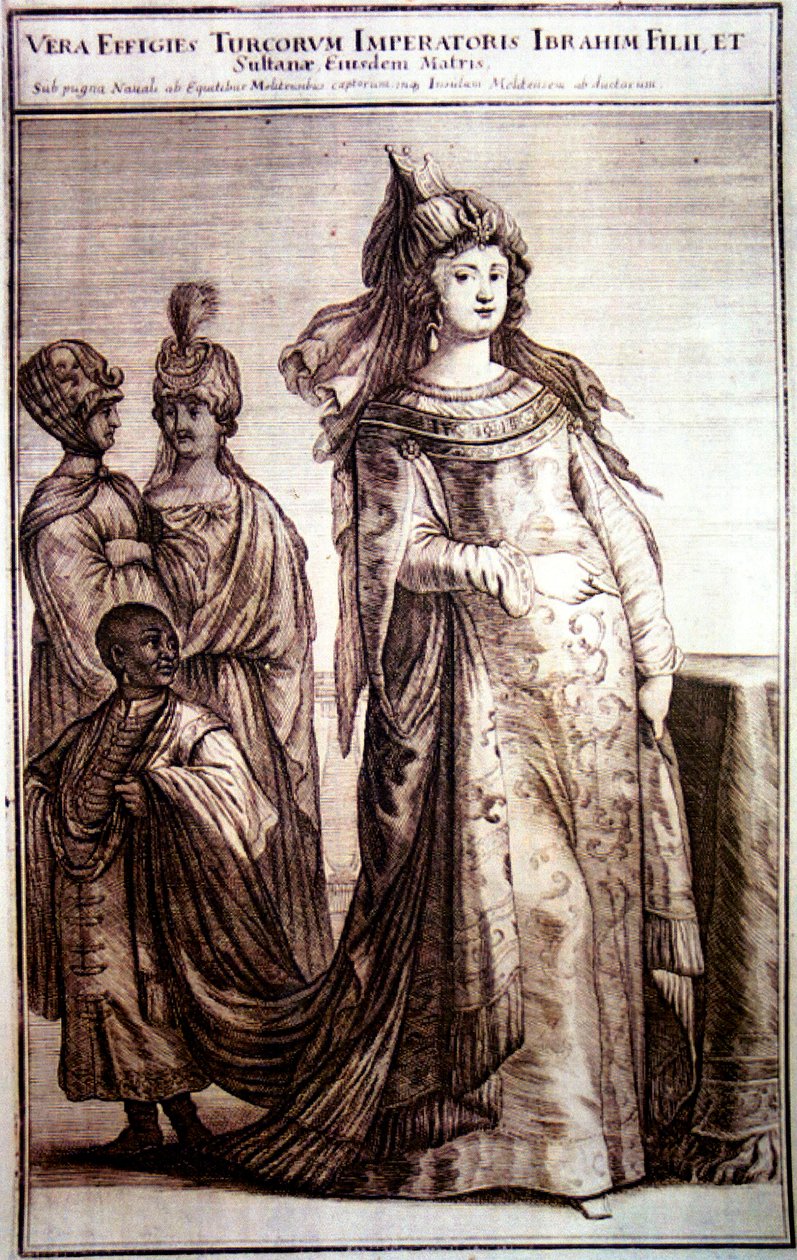 梅佩克·苏丹（Mehpeyker Sultan）和她的宫廷侍应生，1647年 作者 不明