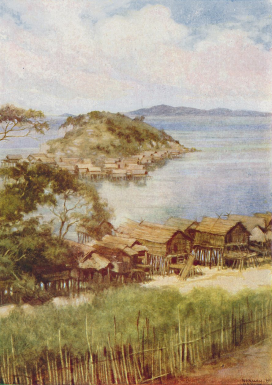 美拉尼西亚村庄，1924年 作者 不明