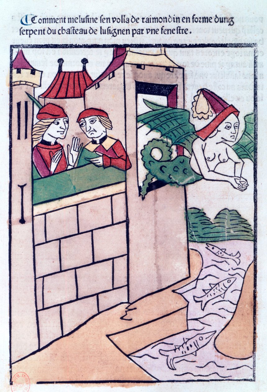 Melusine飞走了，1478年 作者 不明