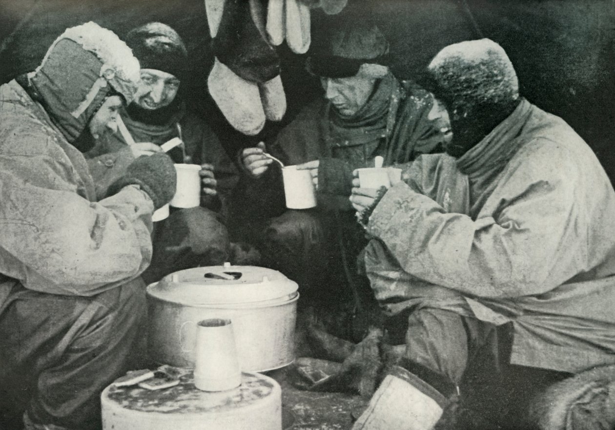 极地党的成员在营地用餐，1913年，c1911年 作者 不明