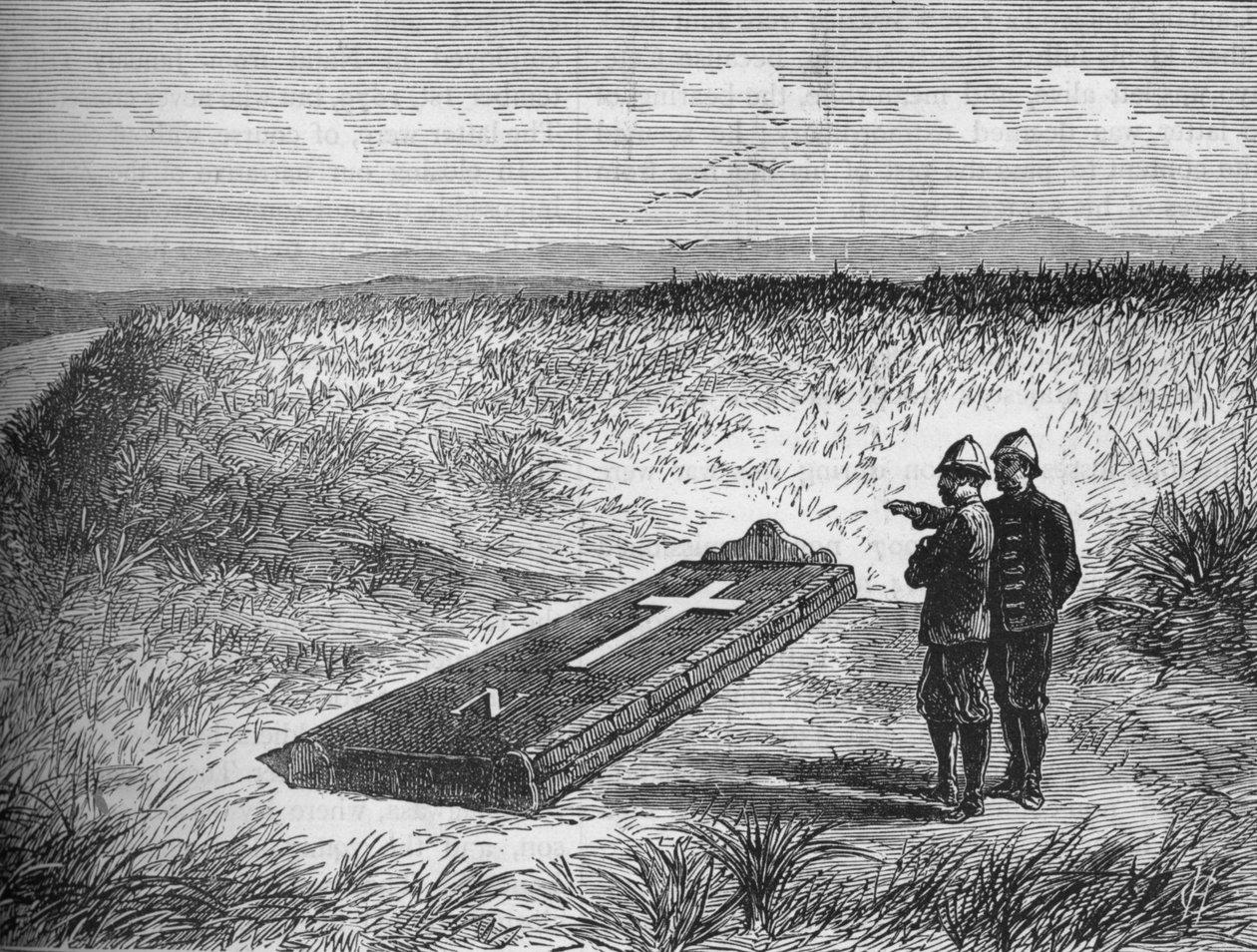 路易斯·拿破仑王子被杀的现场纪念石，约1880年 作者 不明