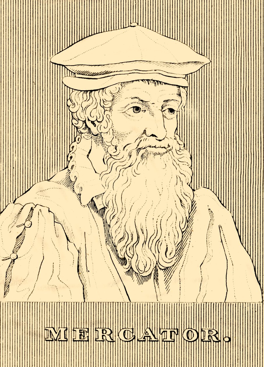 墨卡托（Mercator），1512-1594，1830年。 作者 不明