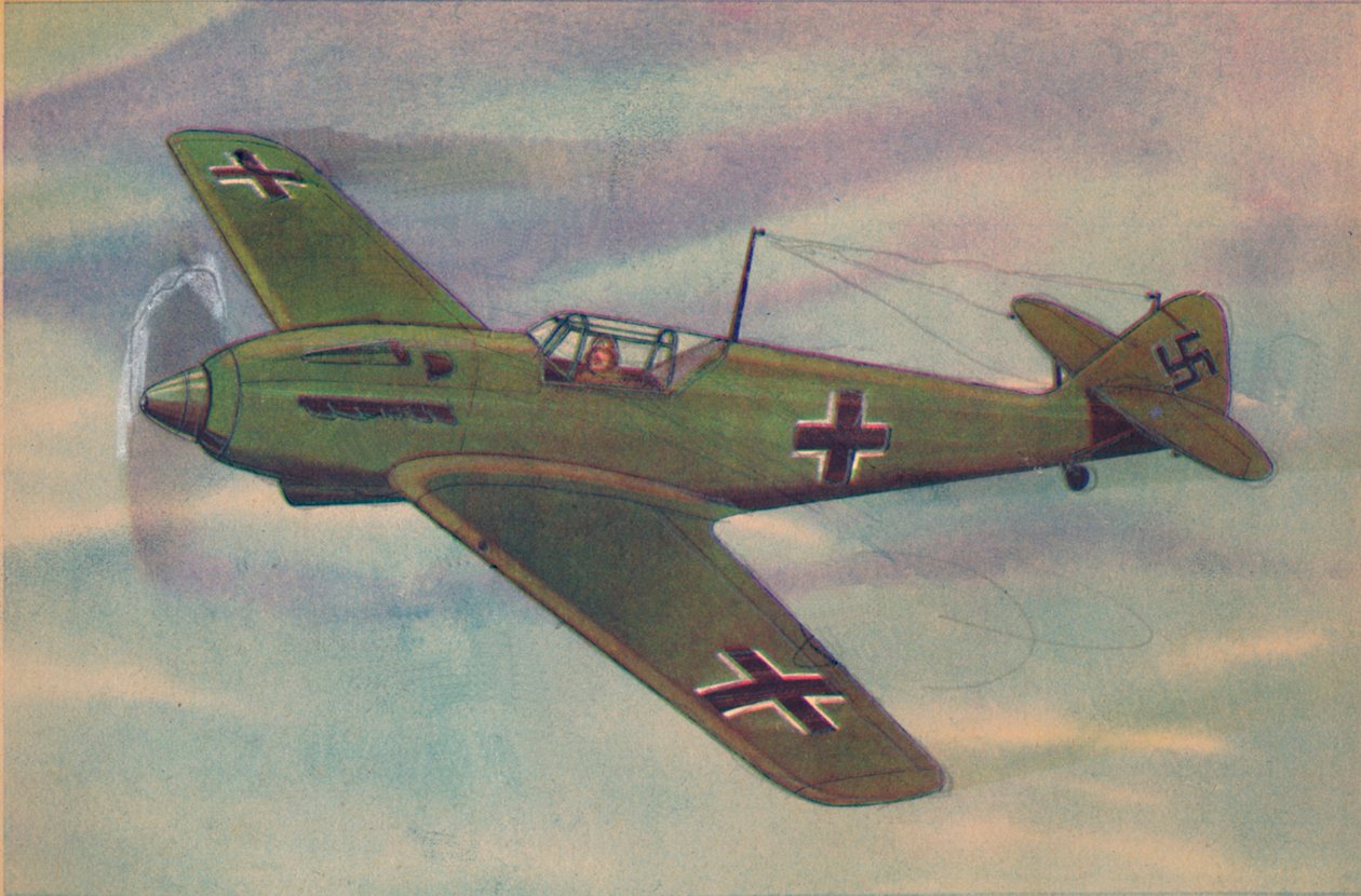 Messerschmitt ME 109战斗机单翼飞机，c1944年。 作者 不明