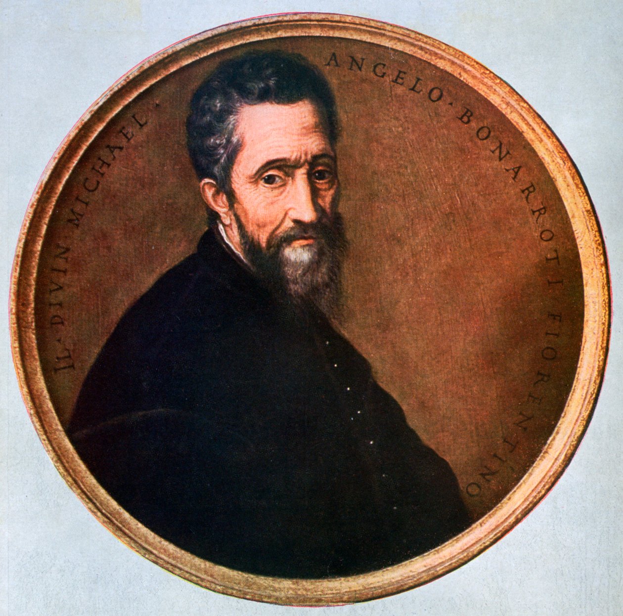 意大利文艺复兴时期的画家米开朗基罗·布奥纳罗蒂（Michelangelo Buonarroti），1941年 作者 不明