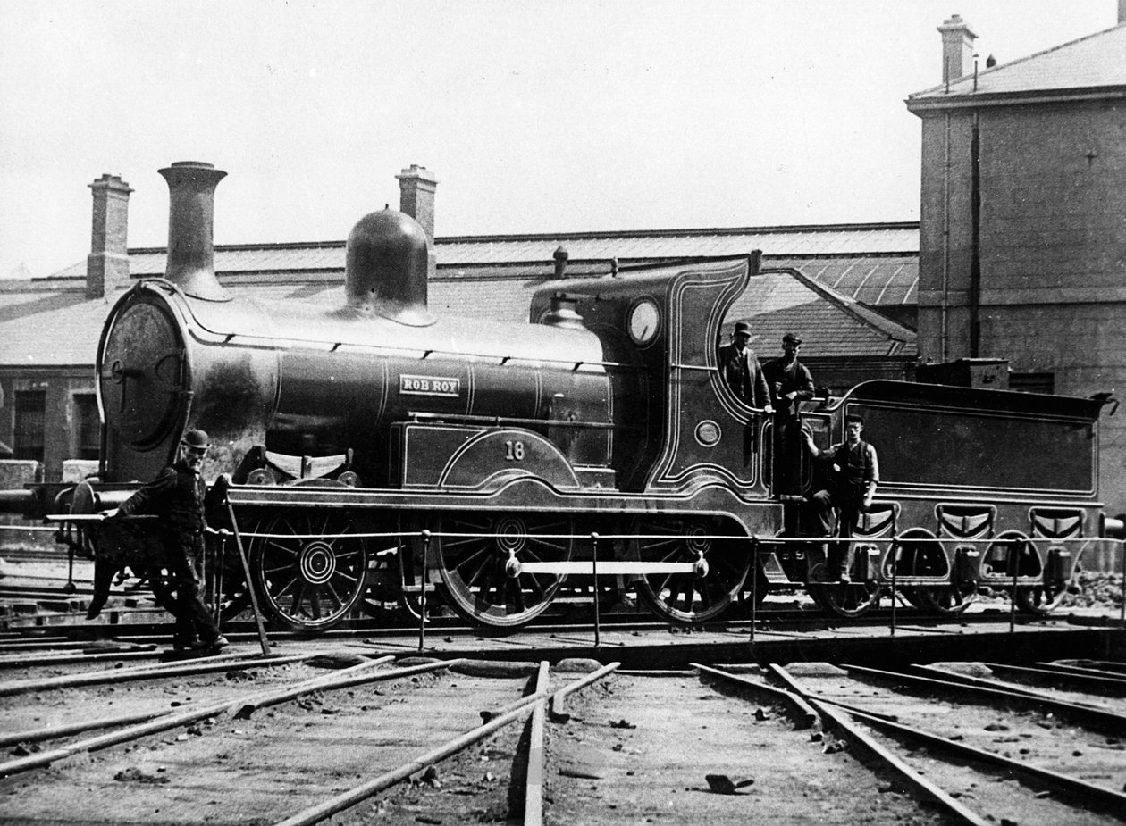 中部地区和大西部铁路爱尔兰2-4-0机车Rob Roy，1873年 作者 不明