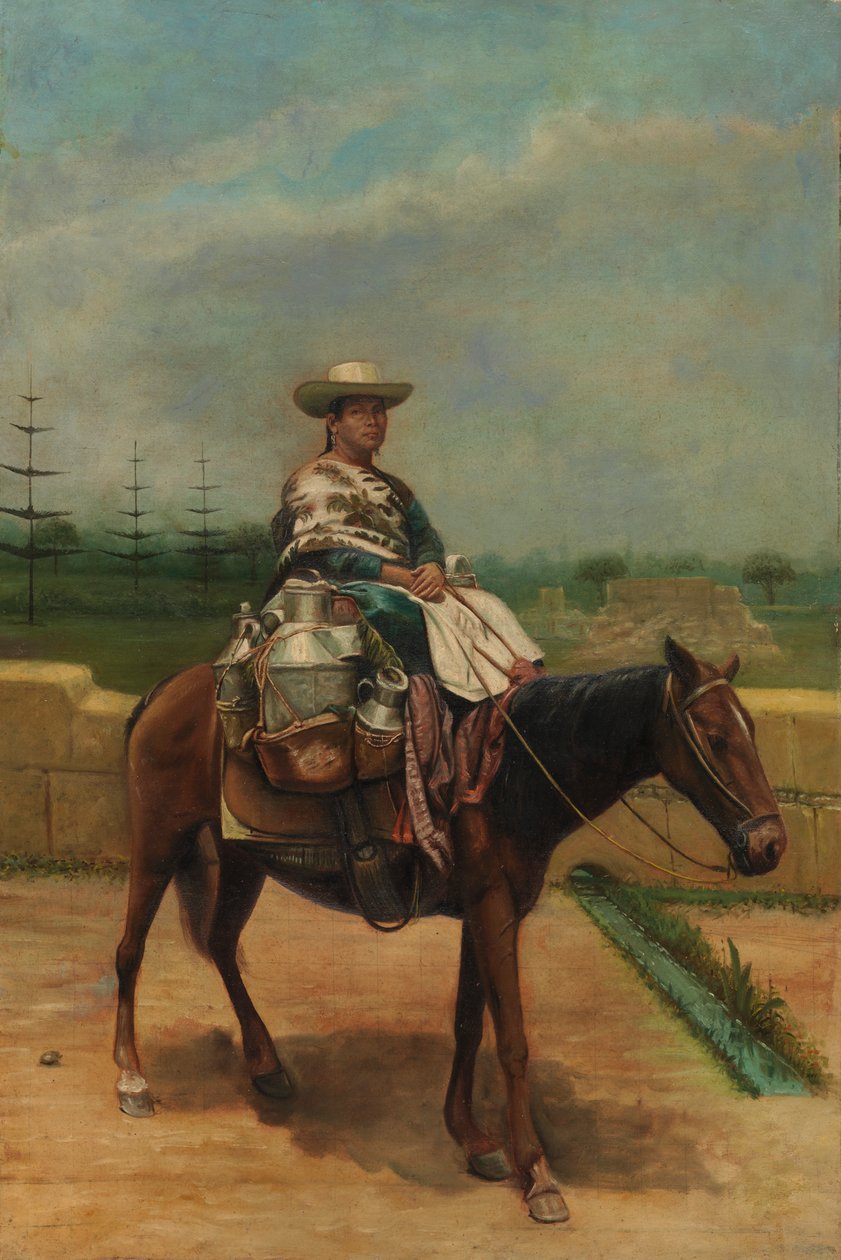 牛奶女人，约1890-1892。 作者 不明