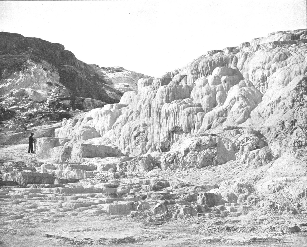 密涅瓦露台，美国黄石公园，摄于1900年。 作者 不明