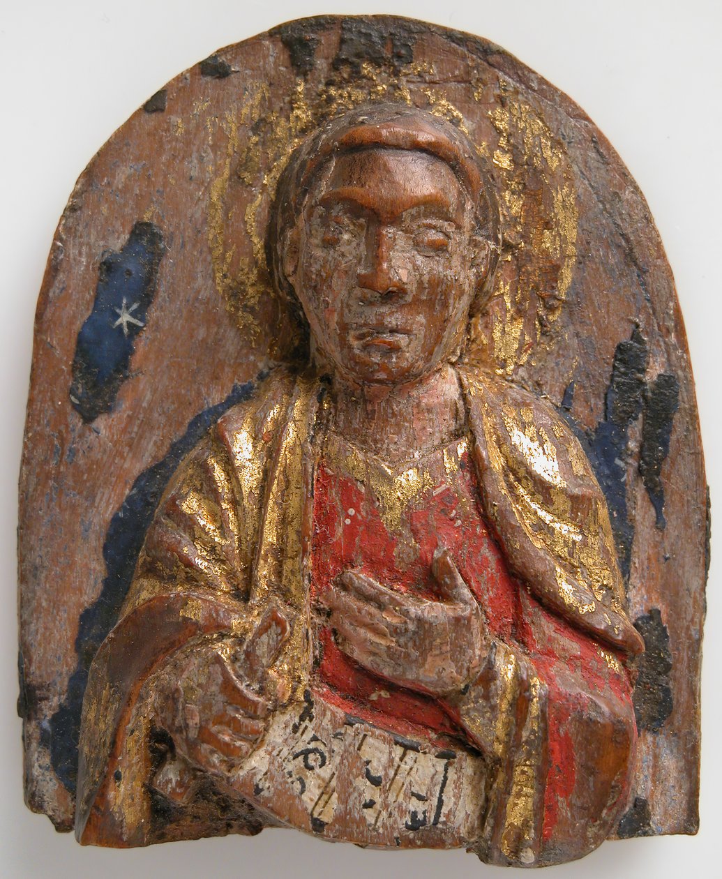 希伯来先知但以理带卷轴的微型浮雕，德国，1200-1225。 作者 不明