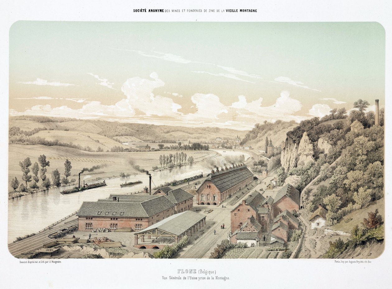 Mining, Metal Ores Zinc works, Flone, Belgium 作者 不明