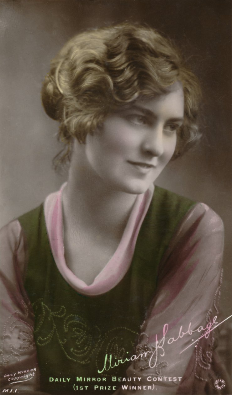 米里亚姆·巴贝奇（Miriam Babbage），c1880-1950年-每日镜子选美大赛一等奖获得者，c1930年。 作者 不明