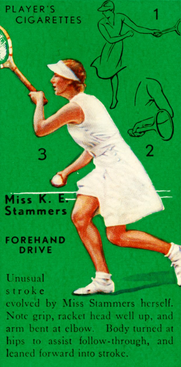 KE Stammers小姐-正手驾驶，c1935年。 作者 不明