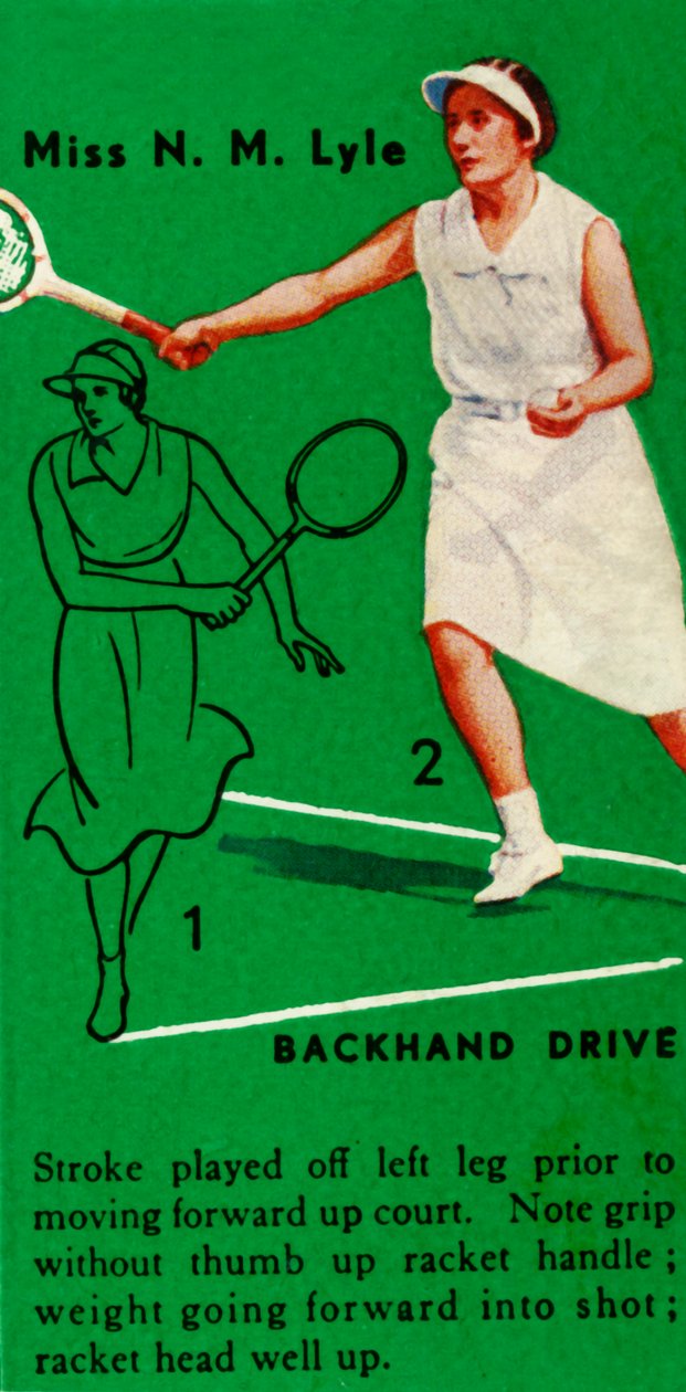 NM Lyle小姐-反手驾驶，c1935年。 作者 不明