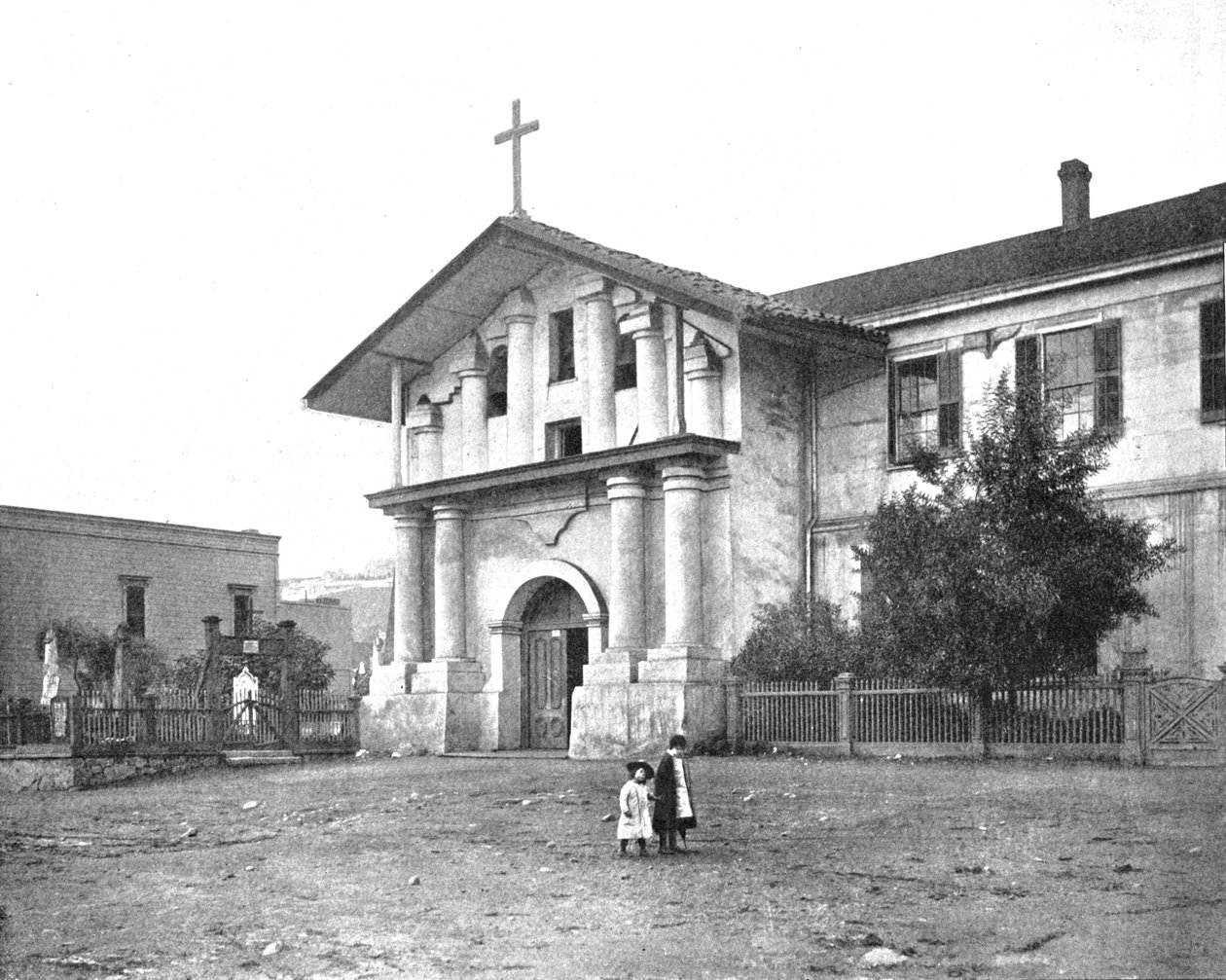 Mission Dolores，美国加利福尼亚州旧金山，摄于1900年。 作者 不明