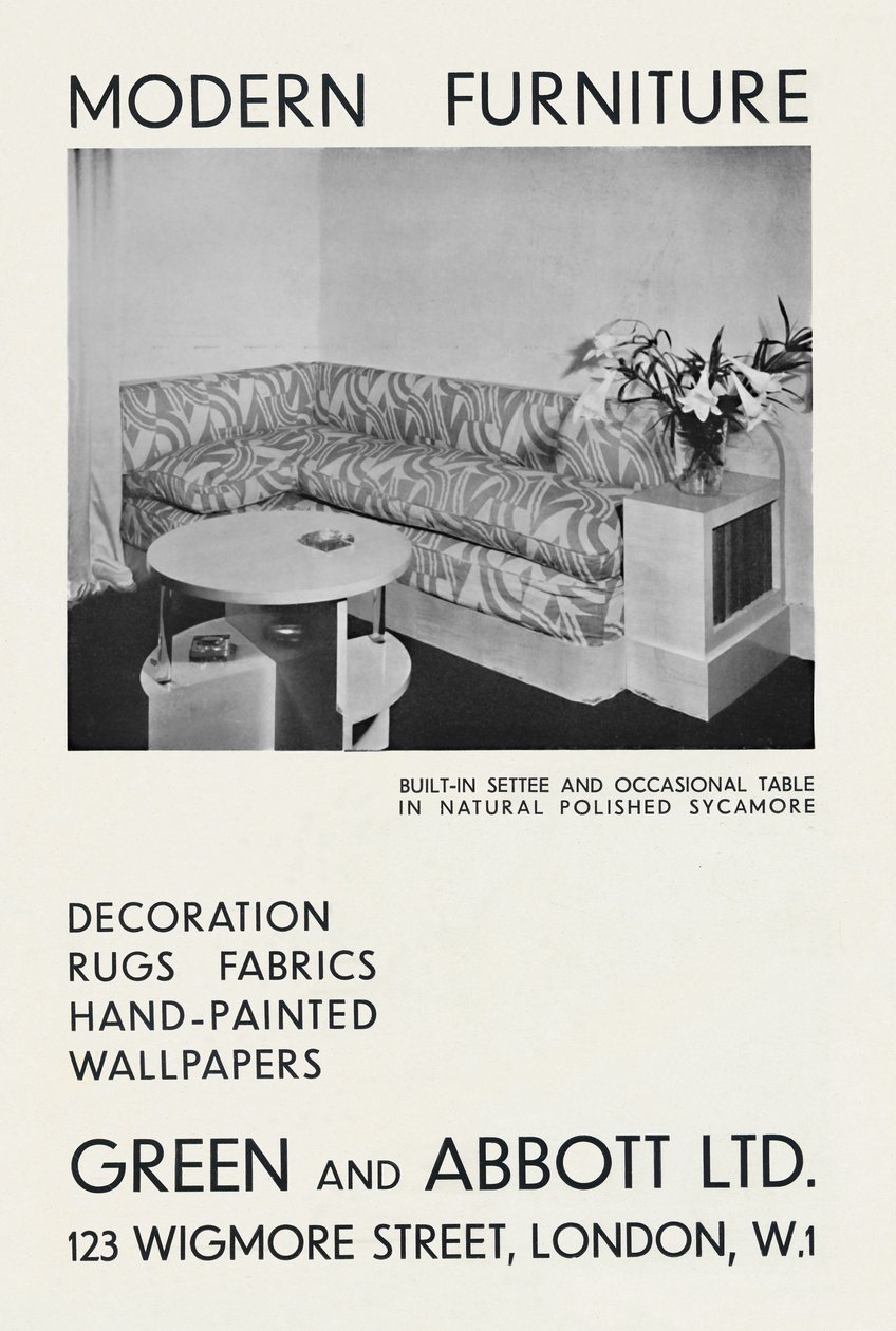 现代家具-Green and Abbott Ltd.，1933年 作者 不明