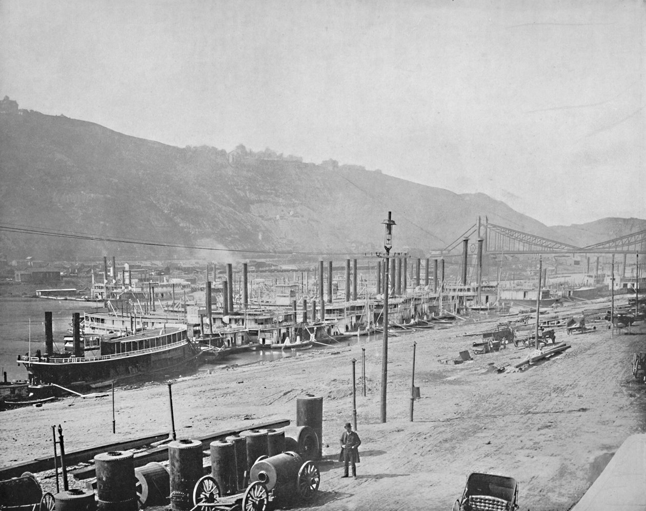 宾夕法尼亚州匹兹堡的莫农加希拉码头，约建于1897年。 作者 不明