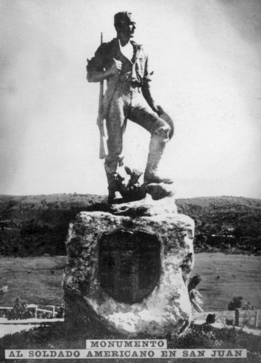 1920年代圣胡安山的美国士兵纪念碑 作者 不明
