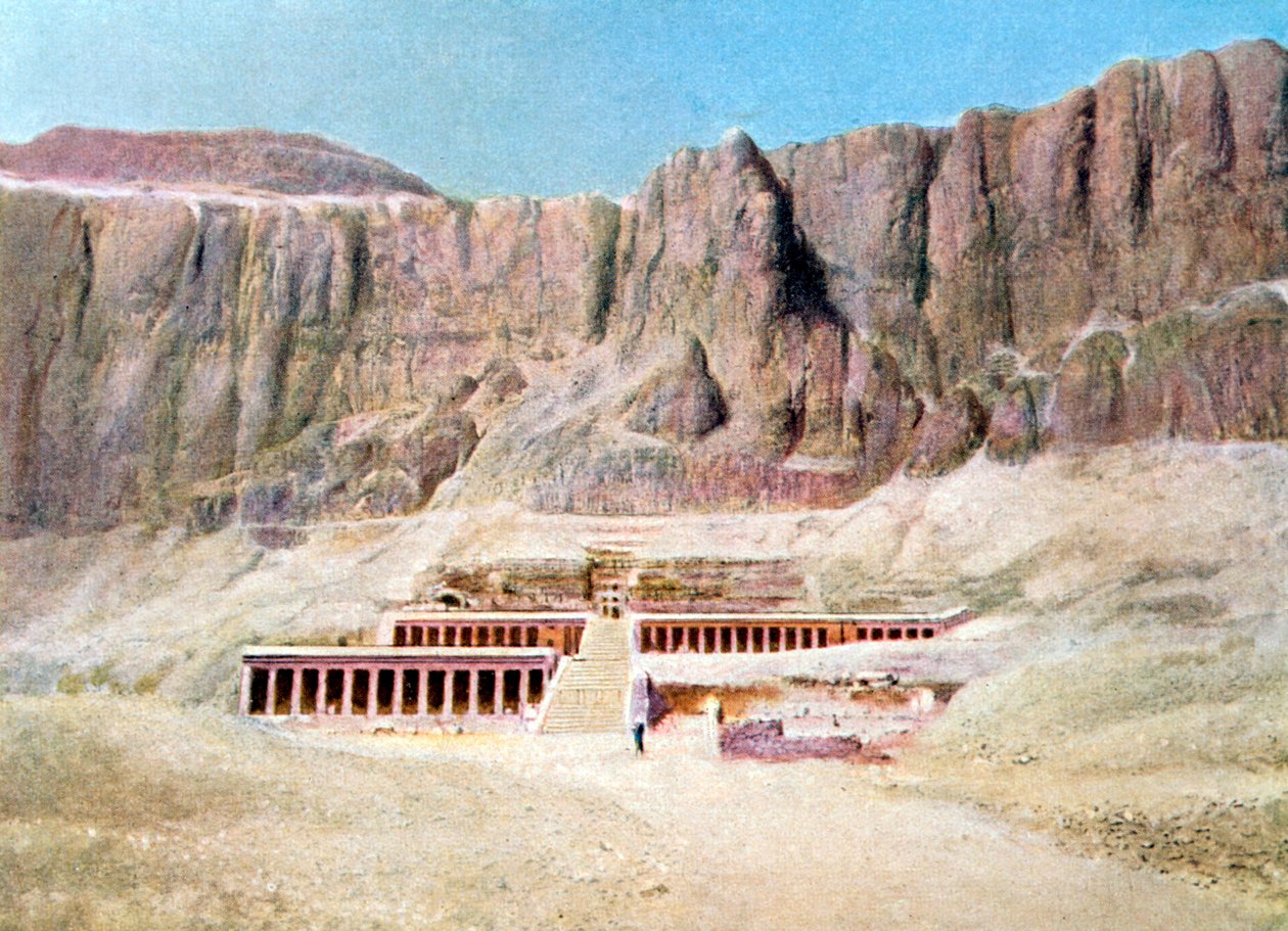 哈特谢普苏特的temple房殿，德里卢克·巴哈里，埃及卢克索，二十世纪 作者 不明