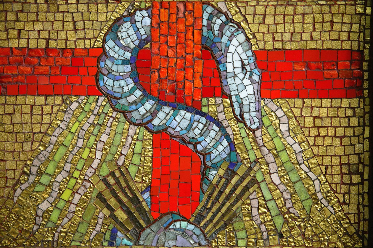 Mosaic. Saint Blaise Church. The snake Vichy France 作者 不明