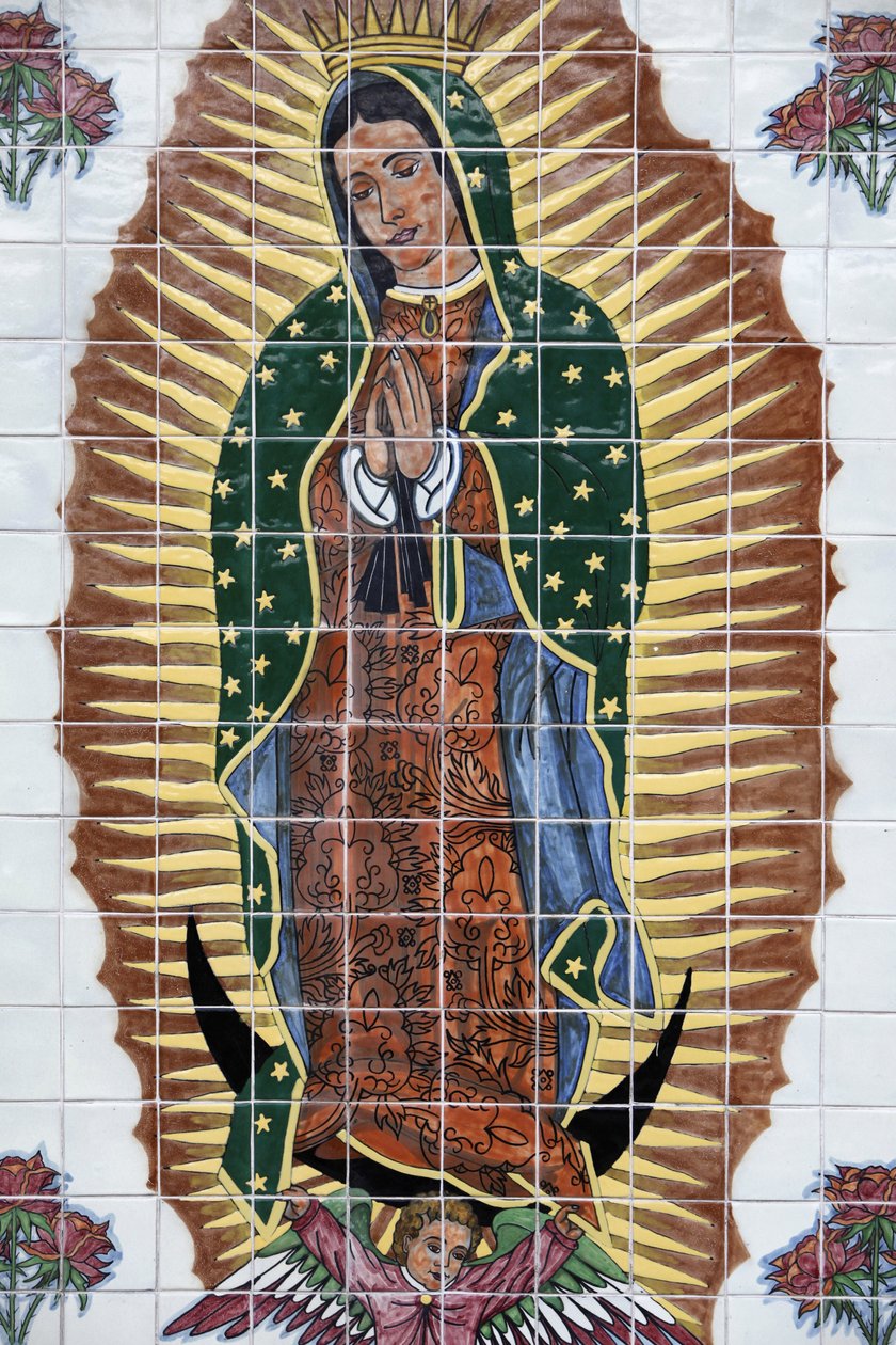 Mosaic of Our Lady of Guadalupe in Nombre de Dios mission , Saint Augustine, Etats-Unis 作者 不明