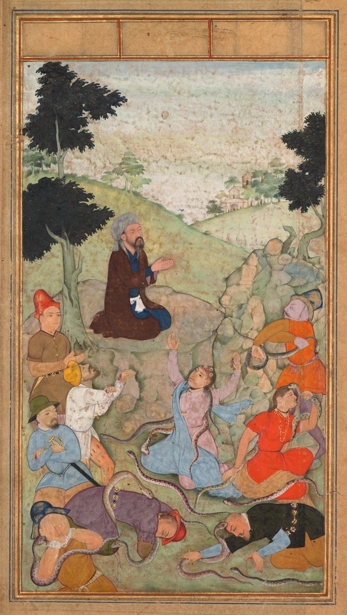 摩西从Mirat al-quds ...，1602-1604祈祷结束蛇对以色列人的袭击。 作者 不明