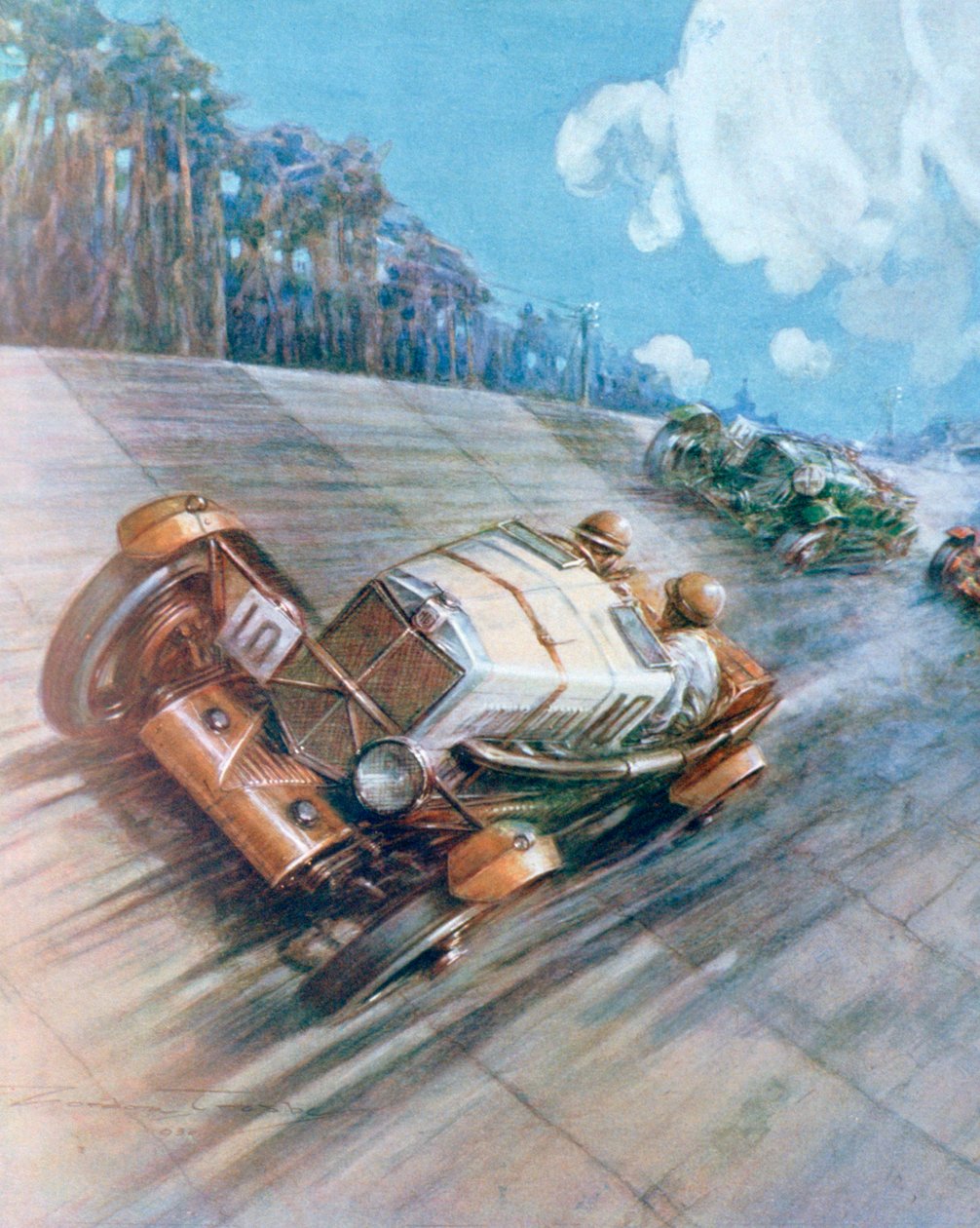 赛车，1930年 作者 不明