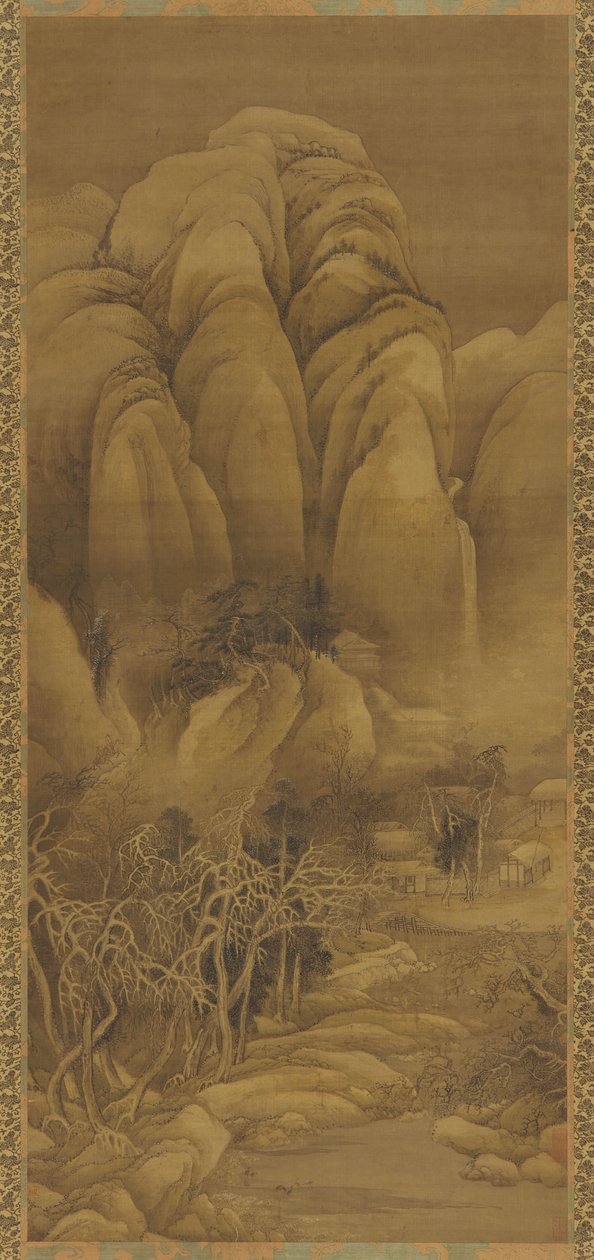 雪后山庄，明或清代，17世纪。 作者 不明