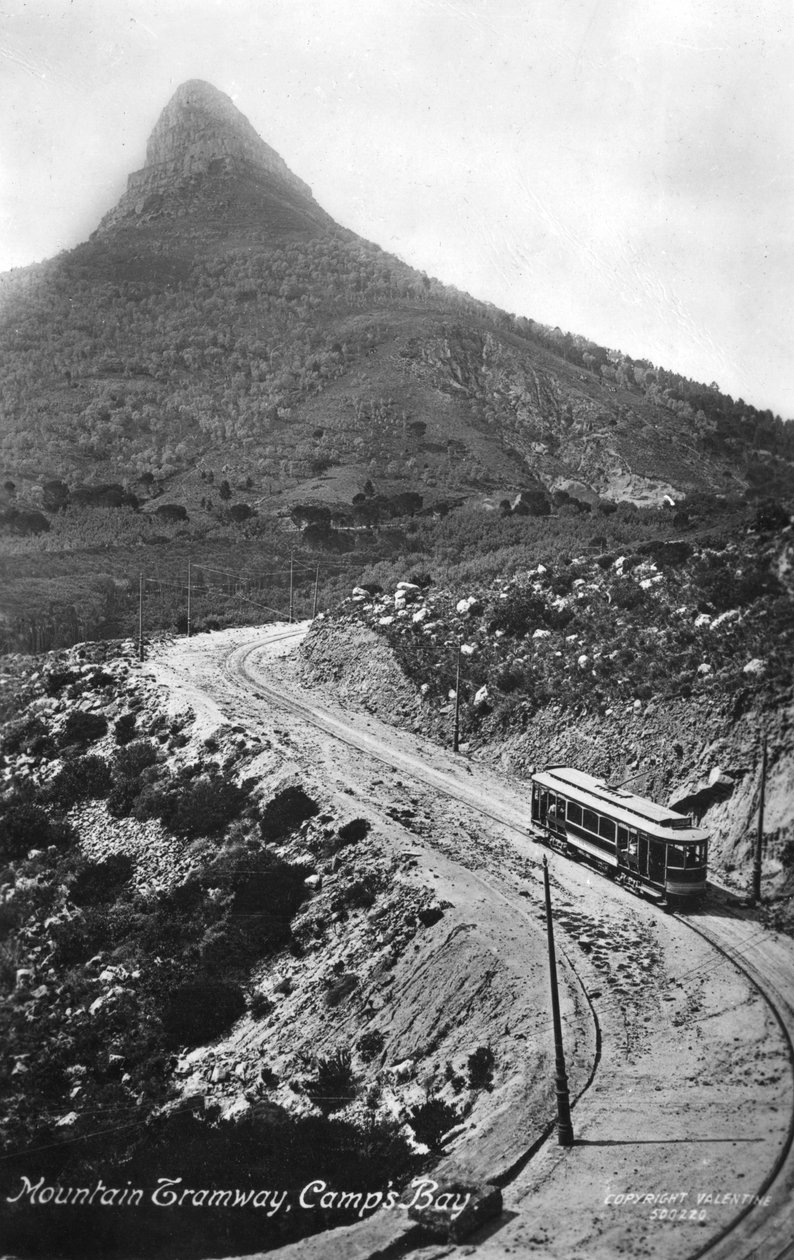 山地缆车，坎普斯湾，南非开普敦，1917年 作者 不明